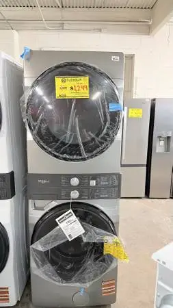 NEW & PRE-OWNED, STACKABLE WASHER & DRYERS