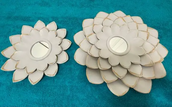 SET OF 2, FLORAL ACCENT MIRRORS