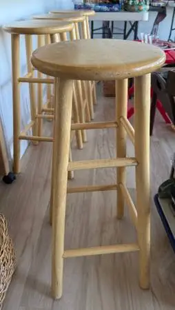 4 Wood Stools