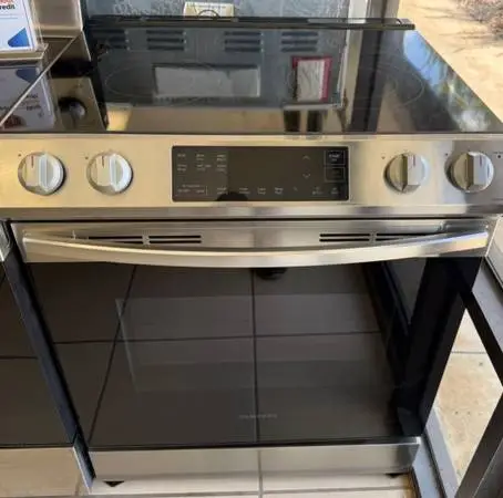 STOVE SLIDE IN GLASS TOP SAMSUNG STAINLESS STEEL