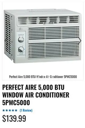 5,000 BTU Window Air-conditioning