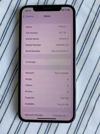 Apple iPhone X 256GB unlocked
