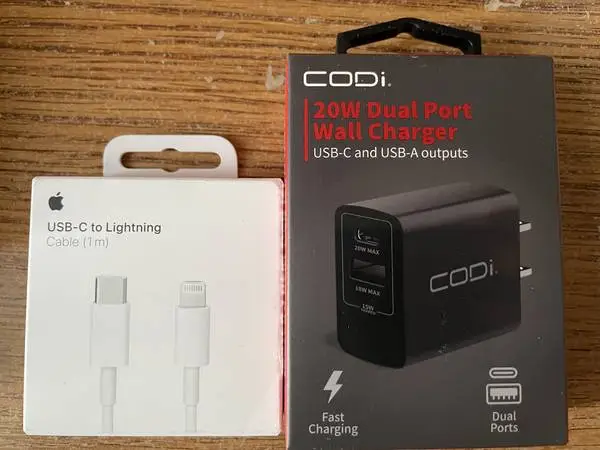 Brand New USB-C to Lighting with Wall Charger