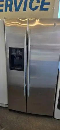 G.E PROFILE STAINLESS SIDE BY SIDE REFRIGERATOR 3 MONTHS WARRANTY