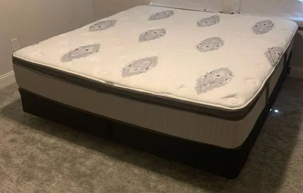 Serta King Perfect Sleeper Baymist Mattress ~ Firm Pillow Top ~ Frame & Pad ~