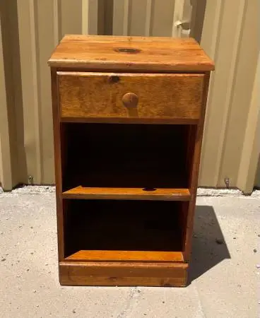 VINTAGE, REAL WOOD, ONE DRAWER, PINE NIGHT STAND
