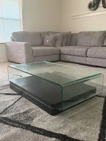 Modern glass coffee table