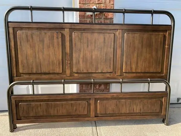 Industrial Farmhouse King Bed