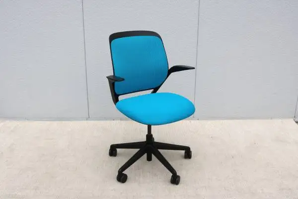Steelcase Cobi Ergonomic Desk Task Chair in Blue Jay Color Fabric