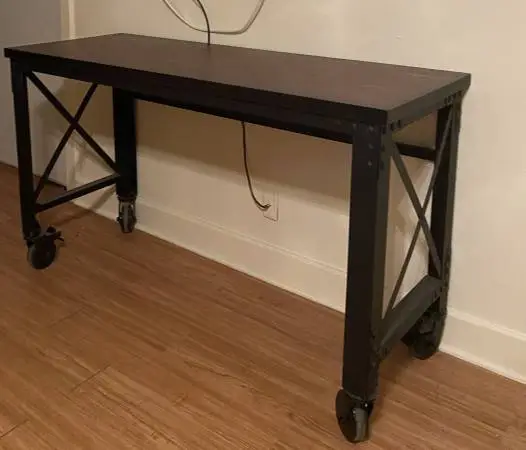 Industrial Worktable on Wheels-Makes a Great Kitchen Island