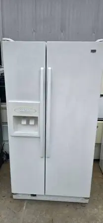 MAYTAG 25 CU.FT SIDE BY SIDE REFRIGERATOR WARRANTY N DELIVERY