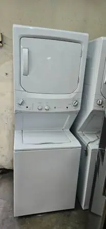 G.E ELECTRIC WASHER N DRYER LAUNDRY CENTER COMBO SET WARRANTY N DELIVE