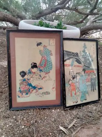 OLD Japanese Woodblock prints 125 for both