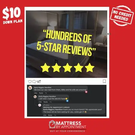 King Mattress, Take it home with $10 Down! Awesome Deal!