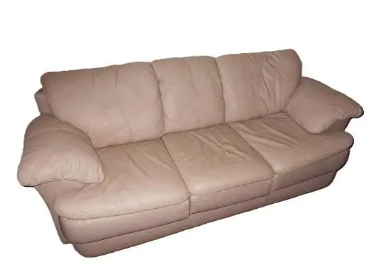 LEATHER COUCH (real leather) TAN COLOR