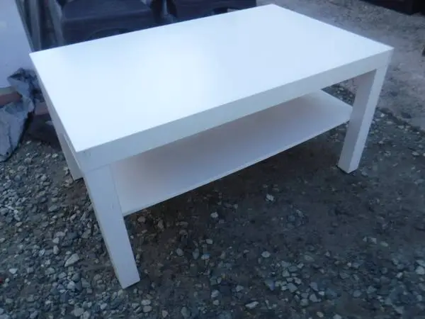 IKEA White Coffee Table w/ Bottom Shelf