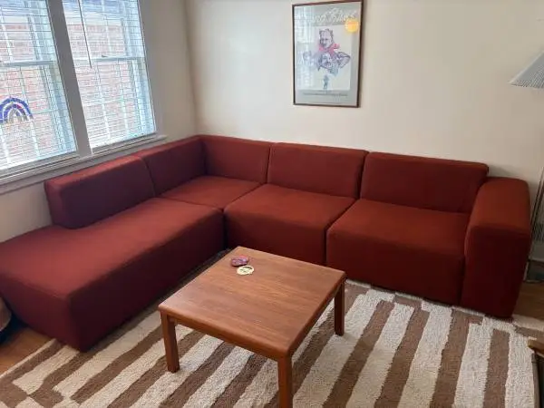 Floyd Form Sectional Sofa Couch, 4 piece, terra cotta