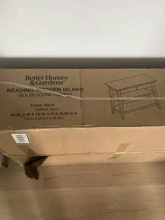 Brand New Better Homes & Gardens Kitchen Island with 2 Shelves and Dra