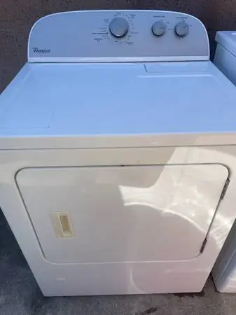 White Whirlpool gas dryer