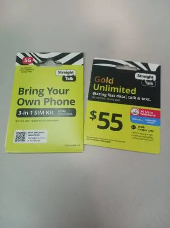Straight Talk plan and SIM