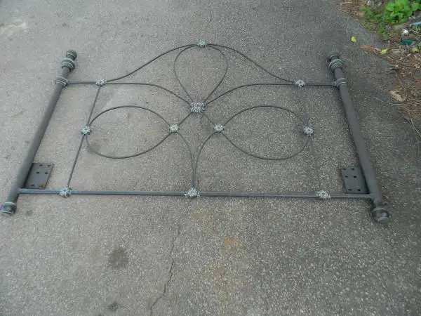 metal headboard great for garden art