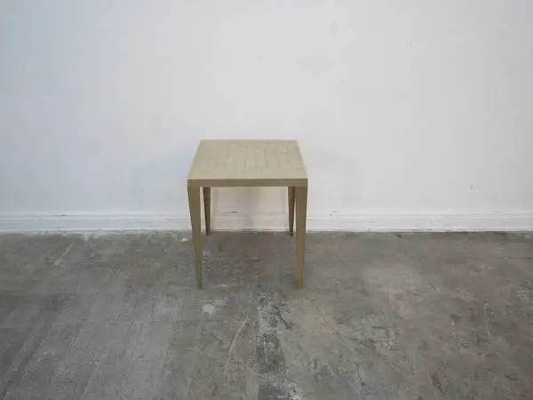 Embossed Gold Metal Side Table $149.00 18W x 18D x 21H