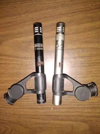 1980s VINTAGE AKG C452 EB Silver & Black W/Clip $299 Each