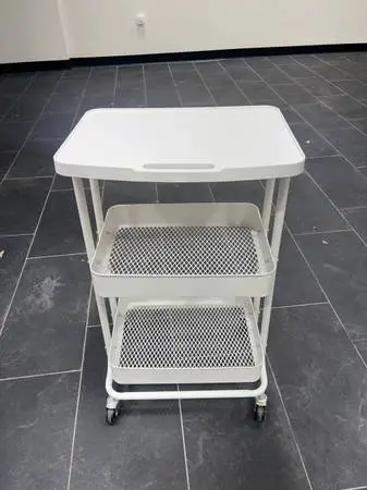 Salon Station rolling Cart 3-Shelf White