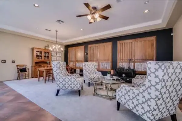 3 high back white and grey chairs