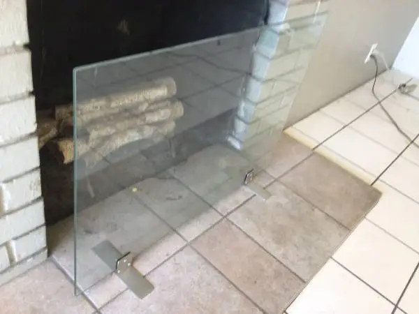 Glass Fireplace Screen