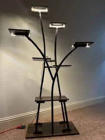 Like-new plant stand with LED grow lights