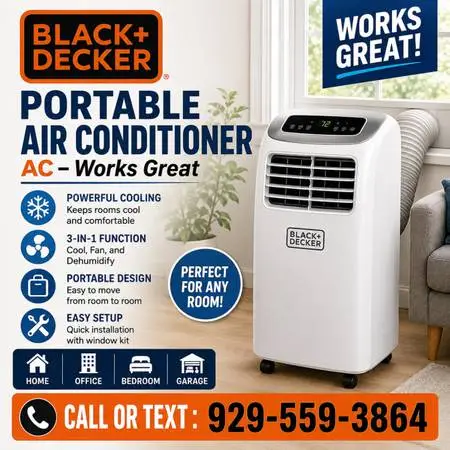 BLACK+DECKER Portable Air Conditioner AC – Works Great – Pickup NYC