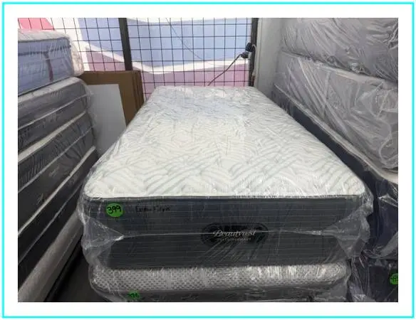 TWIN SIZE SIMMONS BEAUTYREST PRESSURESMART MATTRESS & BOX BED SET