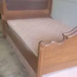 Walnut Bed with Mattress & Box Springs