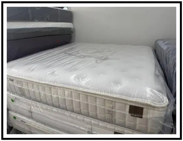 California King Koil Natural Collection Eurotop Mattress & Boxes Bed