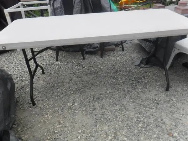 Resin Table with Folding Legs 72L x 30W