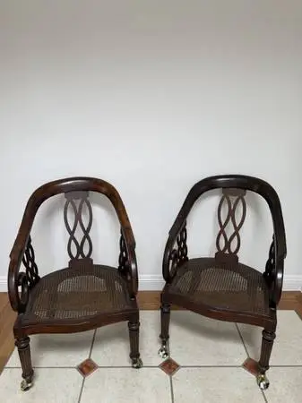 Set of 2 Milling Road by Baker chairs