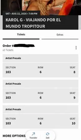 KAROL G tickets (3)