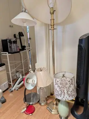 Table and floor lamps in good condition