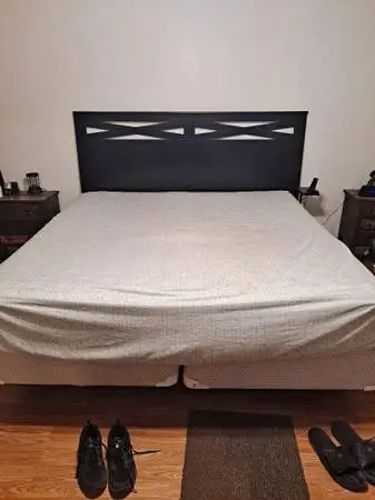 Matching king size bed and dresser
