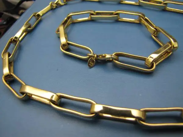 Bellezza Paperclip Choker Necklace / Bracelet - Polished Brass - Italy