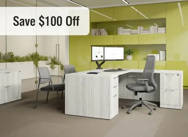 $100 Off Desk & File Cabinet Combo - Office Desks & File Cabinets Sale