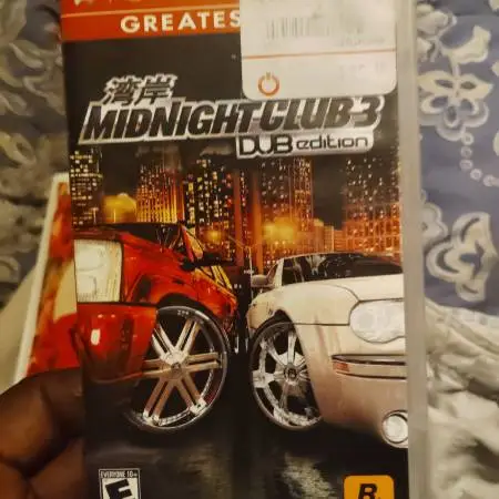 PSP Midnight Club 3 Dub Edition, with case and game, $25