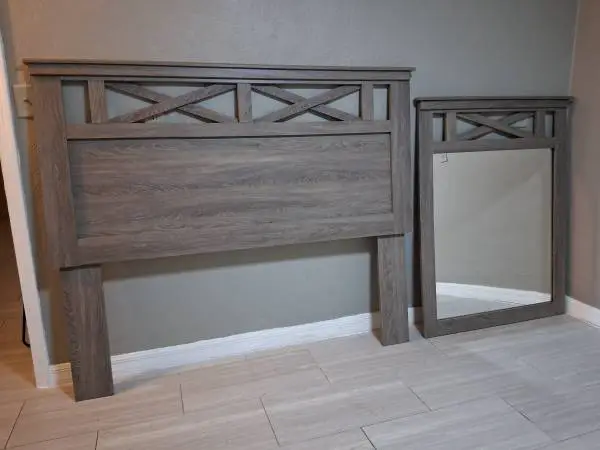 Headboard Queen & Wall Mirror