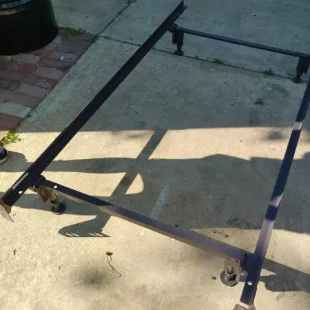 Bed frame, 4pc. metal, twin size, $15
