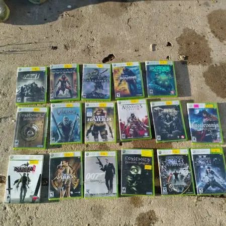 Xbox 360 games, 17 total, $150, will sell separately