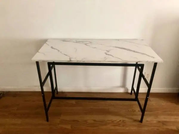 Marble Style Computer Desk + Computer Chair