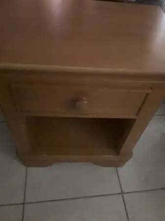 Solid wood side table
