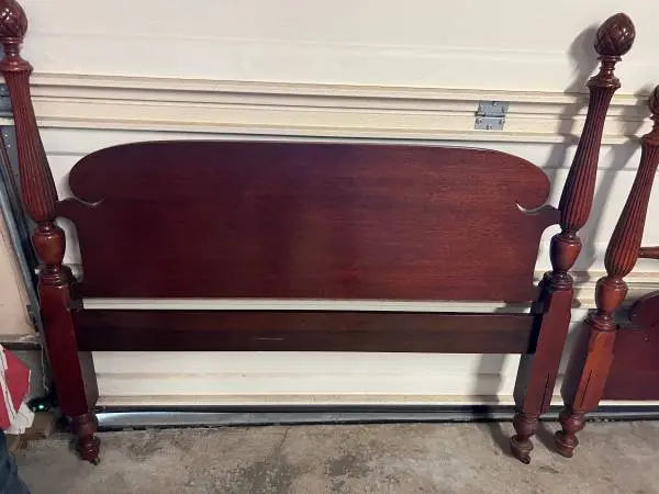 Vintage 1940’s mahogany double bed frame