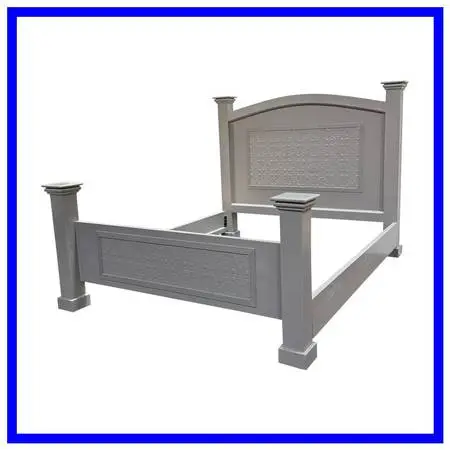 California King Size Gray Arched Panel Bed Frame. Estimate Price: $4,7